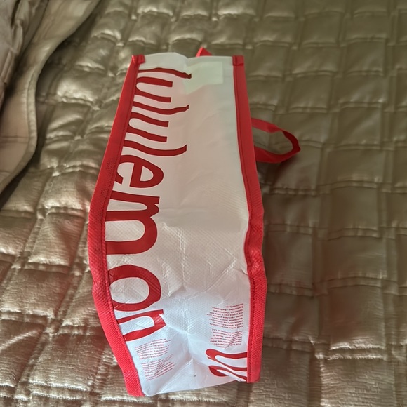 Red and white Lululemon bag - Picture 2 of 3